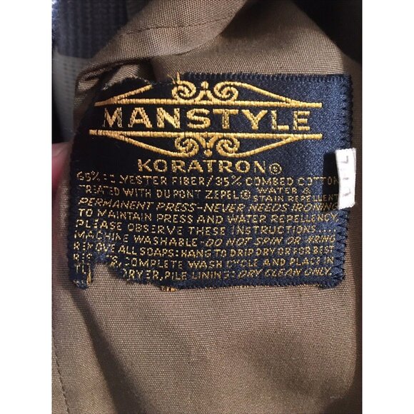 Manstyle All Weather Brown Khaki Coat Removable Fur Lining Men’s Sz 38R - Picture 11 of 11